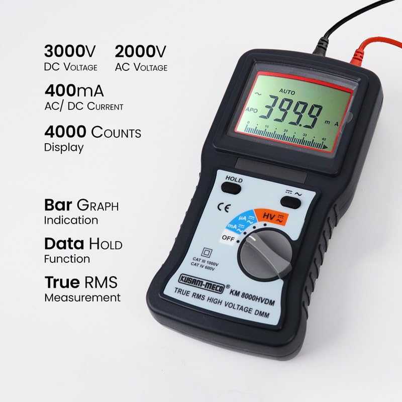 Kusam Meco KM 8000 HVDM True RMS High Voltage Digital Multimeter