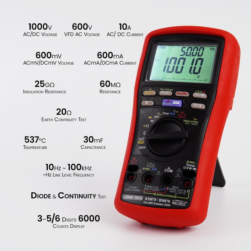 Kusam Meco KM 878 DIGITAL INSULATION MULTIMETER TRUE RMS