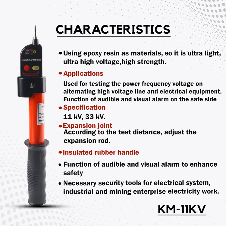 Kusam Meco KM CVD-11 KV Contact High Voltage Detector