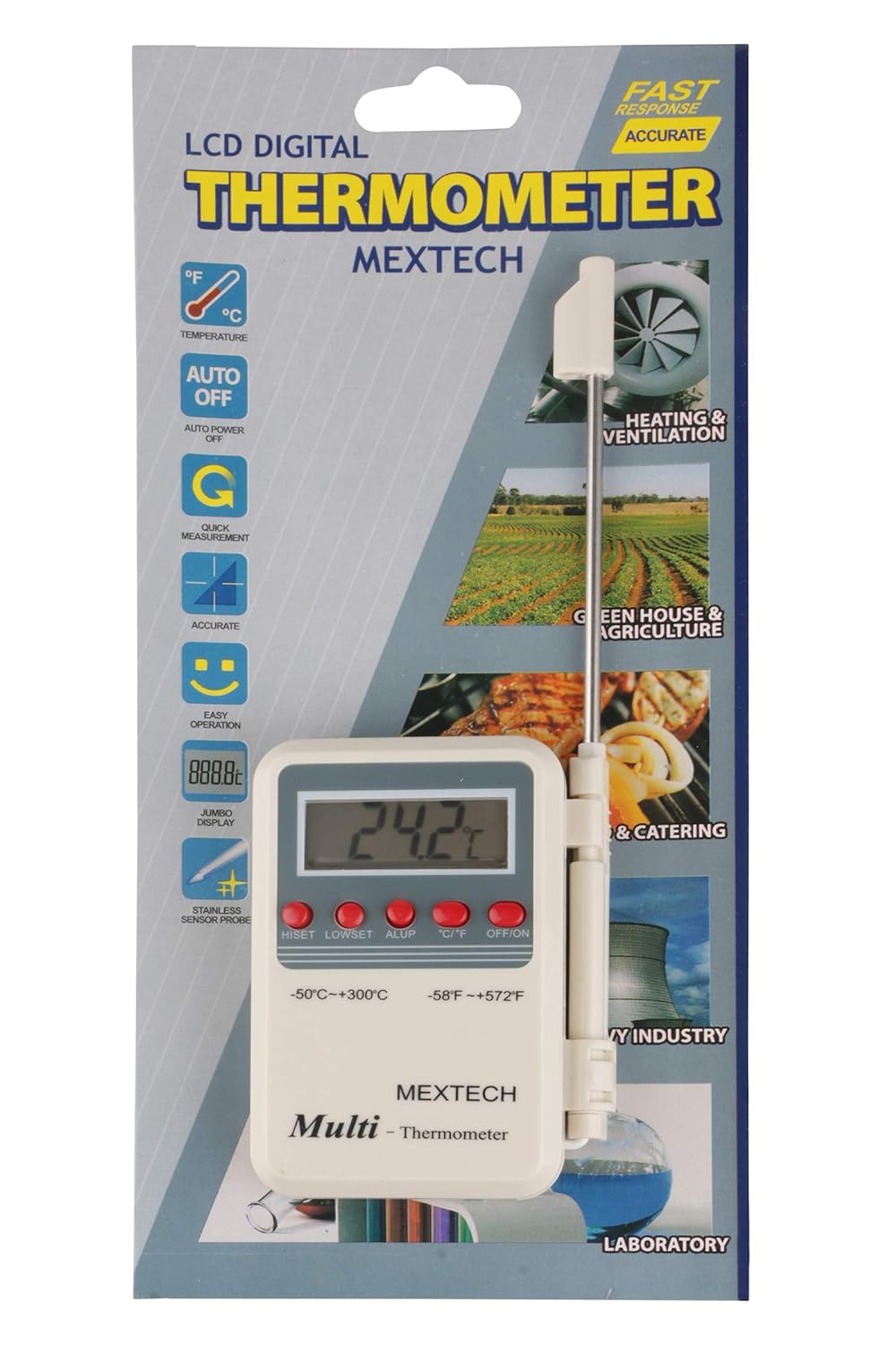 Mextech ST-9283B Multi-Stem Digital Thermometer