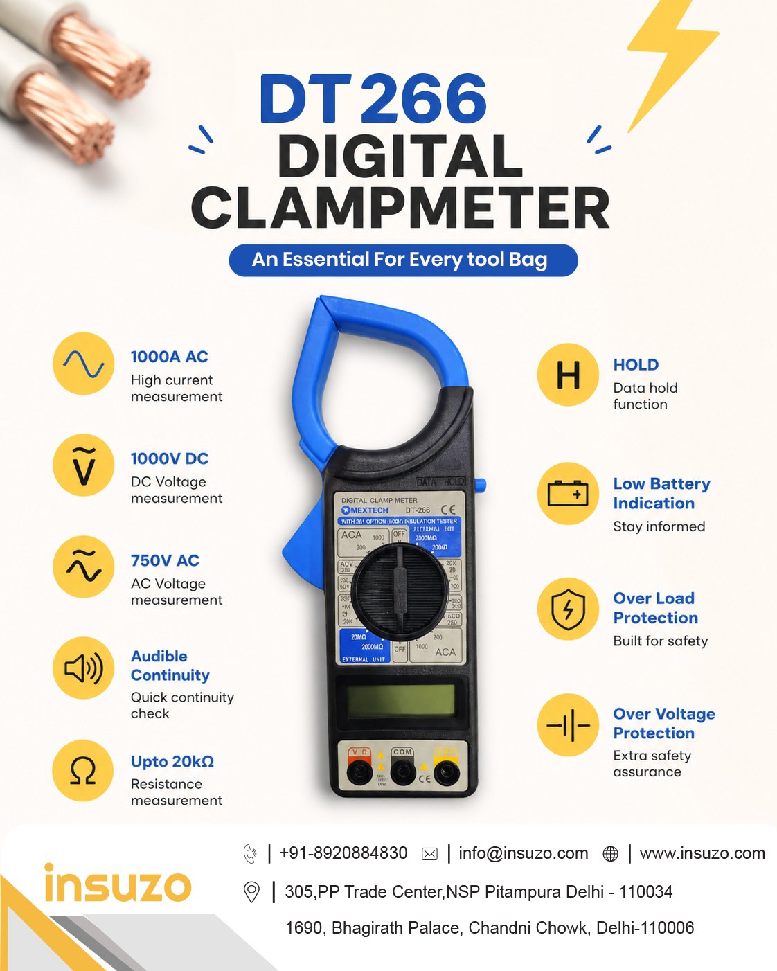 Mextech DT-266 DIGITAL CLAMP METER