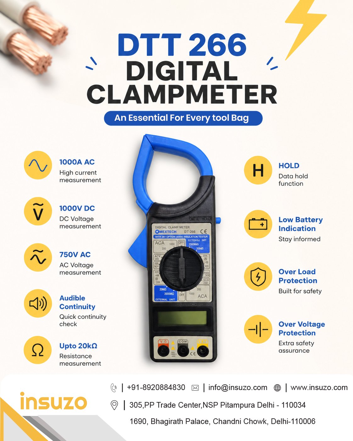 Mextech DT-266 DIGITAL CLAMP METER