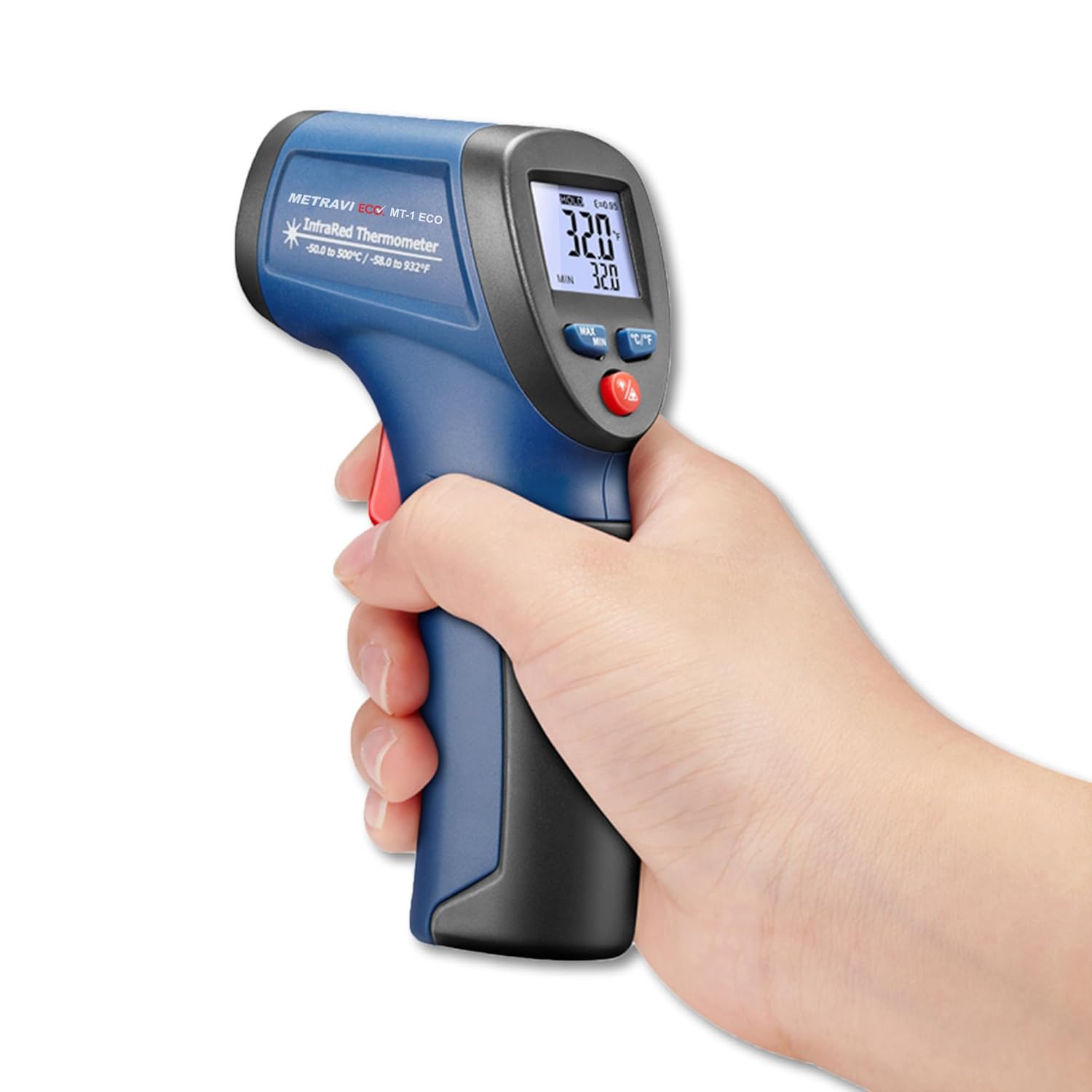 Metravi MT-1 ECO Industrial Infrared Thermometer for upto 550°C with high accuracy & laser pointer