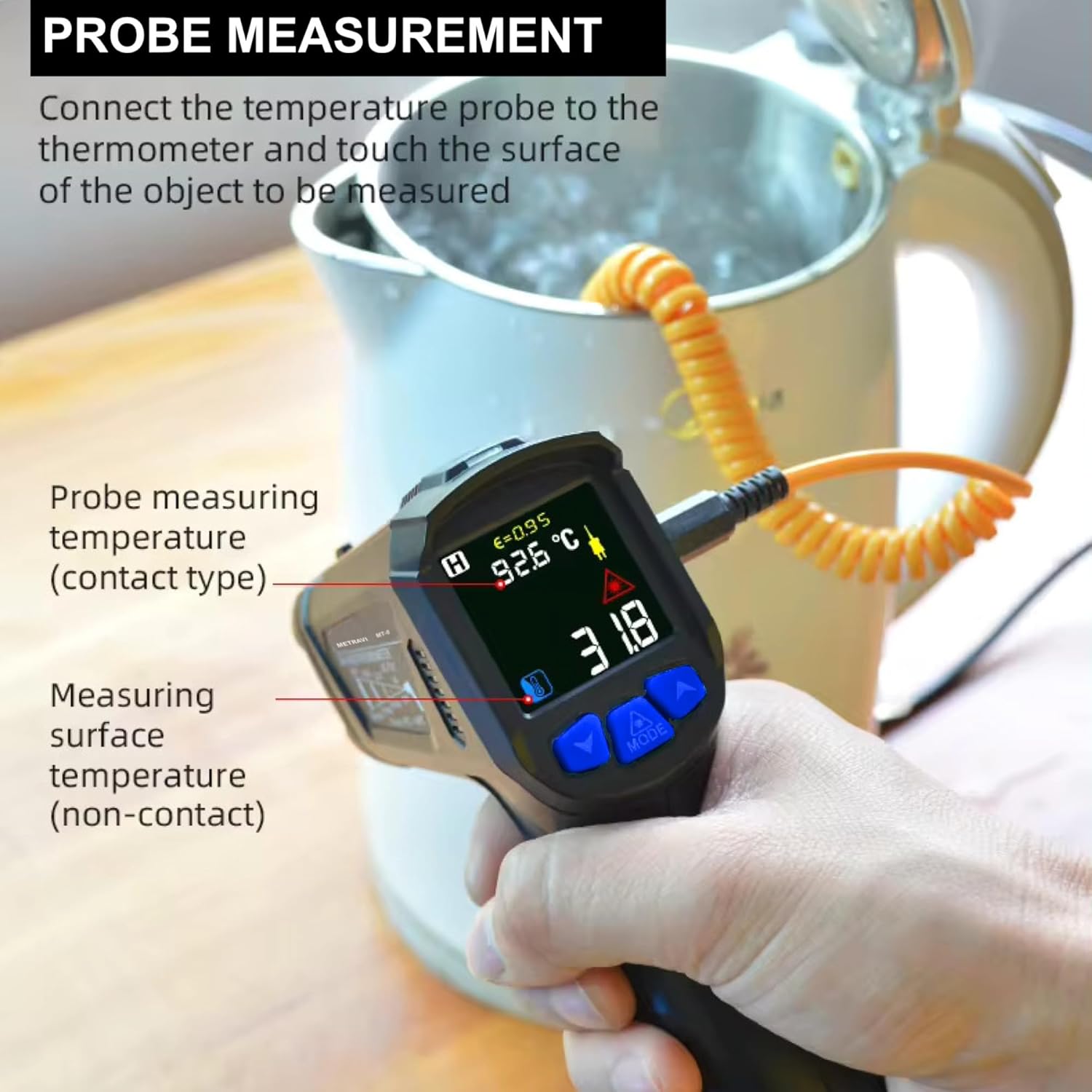 Metravi MT-8 2025 Model Industrial Non-contact Infrared Thermometer