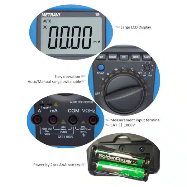 Metravi 19-TRMS Digital TRMS Multimeter