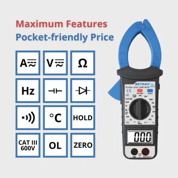 Metravi DT- 1350A  Digital AC|DC Clamp Meter