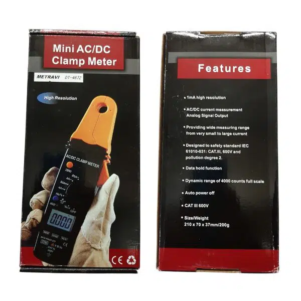 Metravi DT-4672 AC|DC Leakage Current Clamp Meter