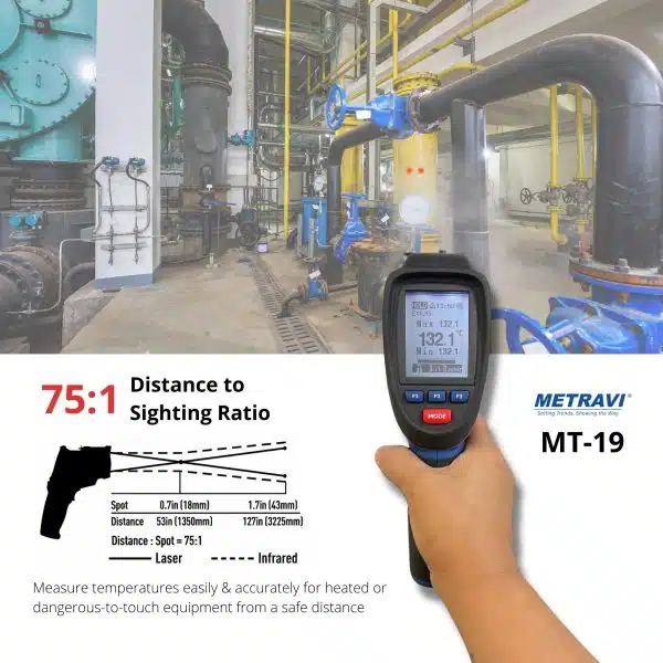 Metravi MT-19 Non-contact Infrared Thermometer with Data Logger