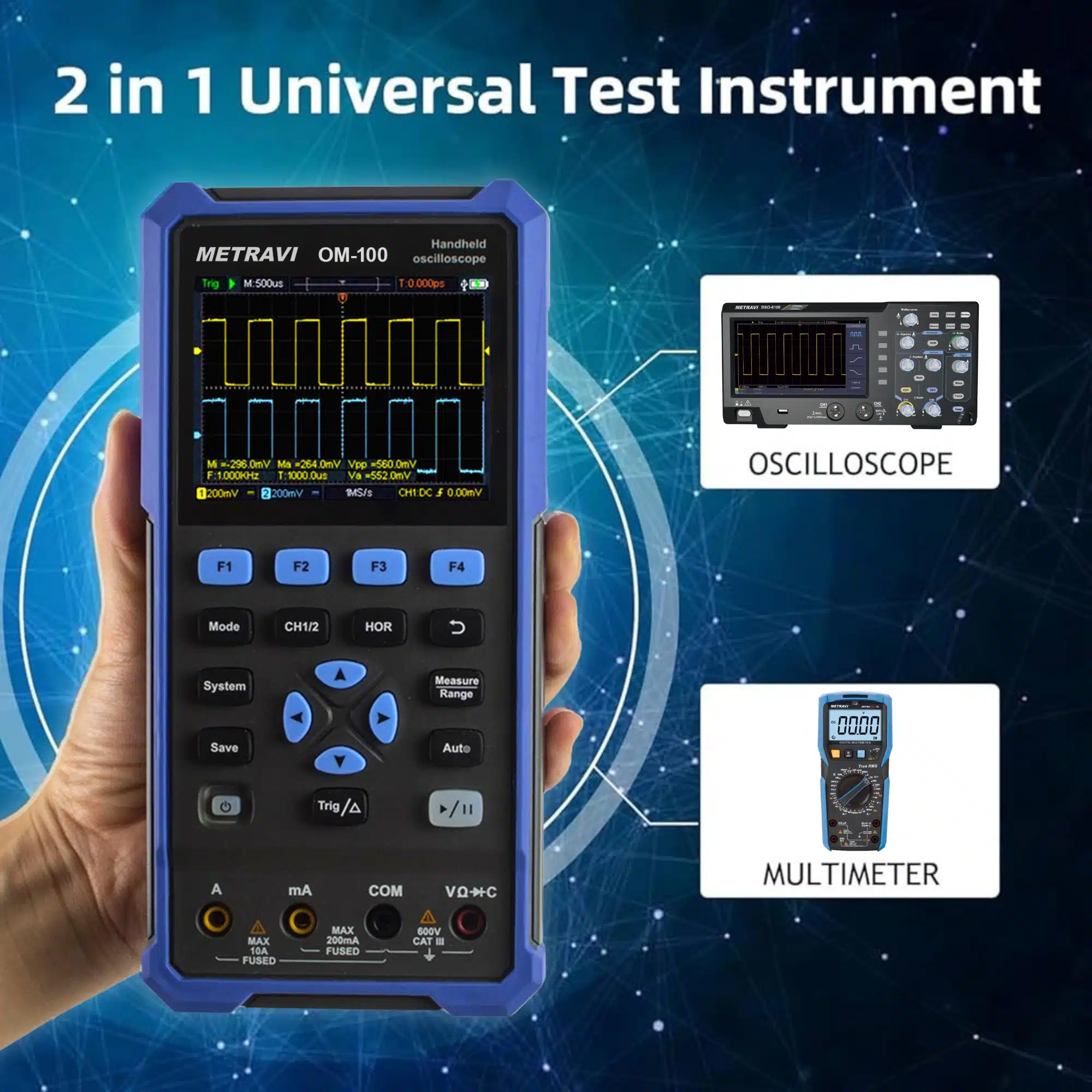 Metravi OM-100 Handheld Oscilloscope Metravi OM-100 Handheld Oscilloscope