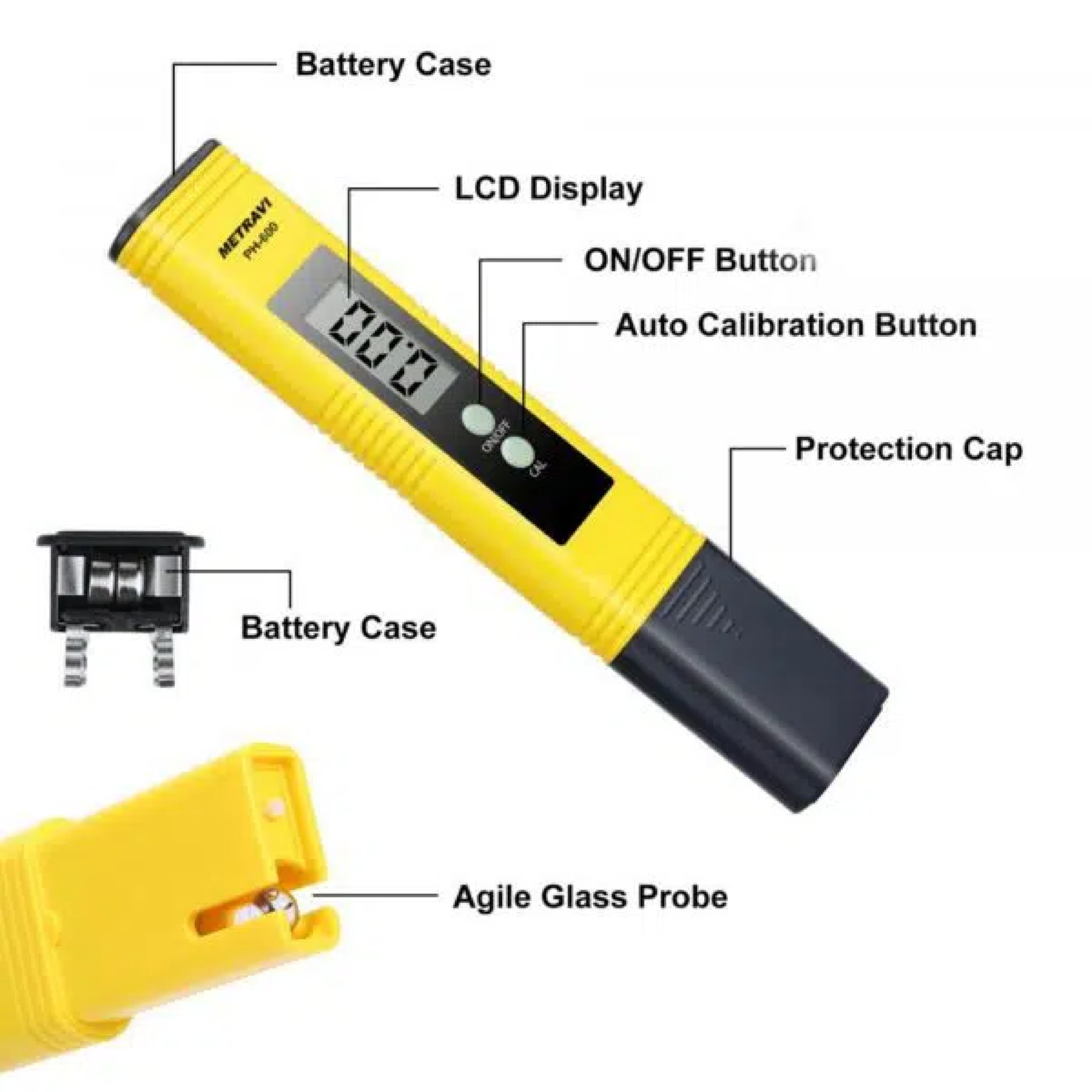 Metravi PH-600 Digital pH Meter