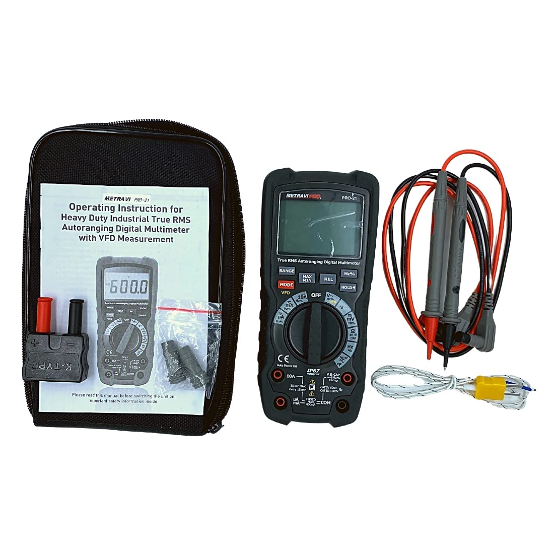 Metravi PRO 21 Industrial Grade Digital TRMS Multimeter with 700V VFD