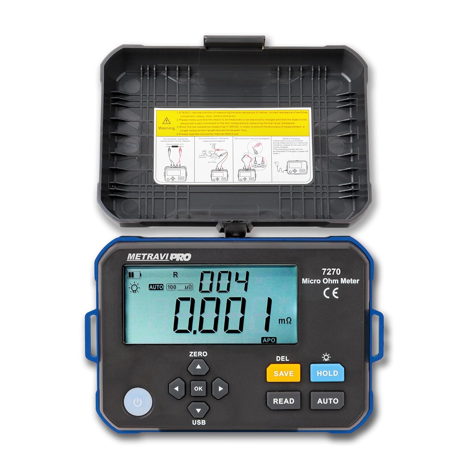 Metravi Pro 7270 1A Micro Ohms Meter with High Accuracy, Data Logging1A Micro Ohms Meter with High Accuracy, Data Logging