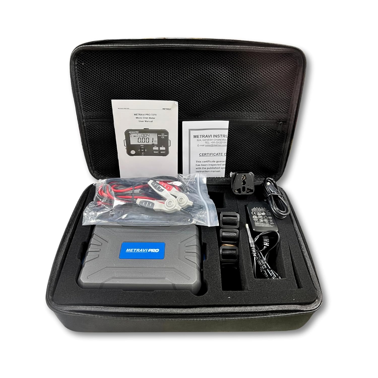 Metravi Pro 7270 1A Micro Ohms Meter with High Accuracy, Data Logging1A Micro Ohms Meter with High Accuracy, Data Logging