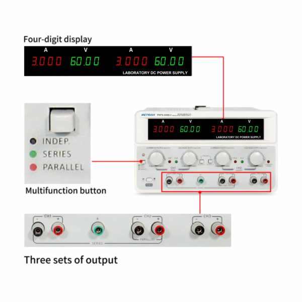 Metravi PRPS-6005-3 Programmable DC Regulated Power Supply