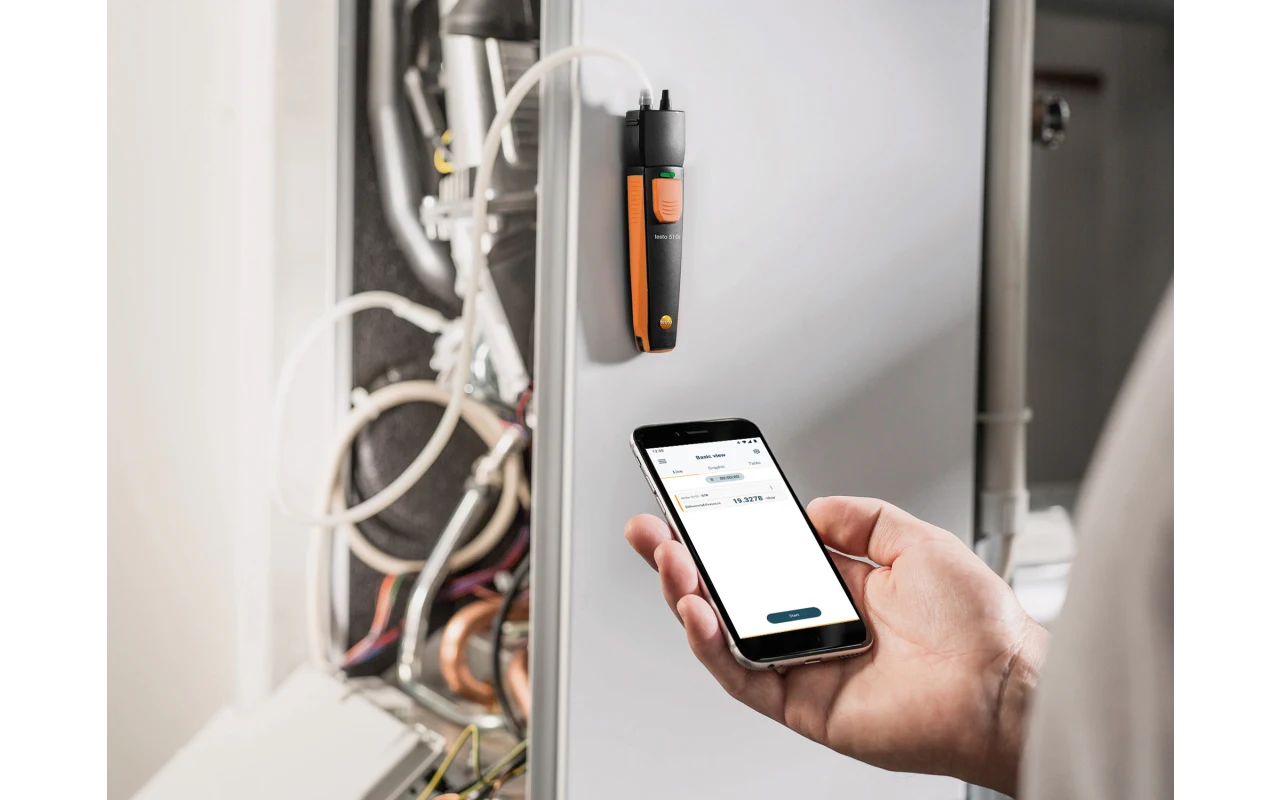 Testo 510i - differential pressure measuring instrument with smartphone operation (0560 1510)