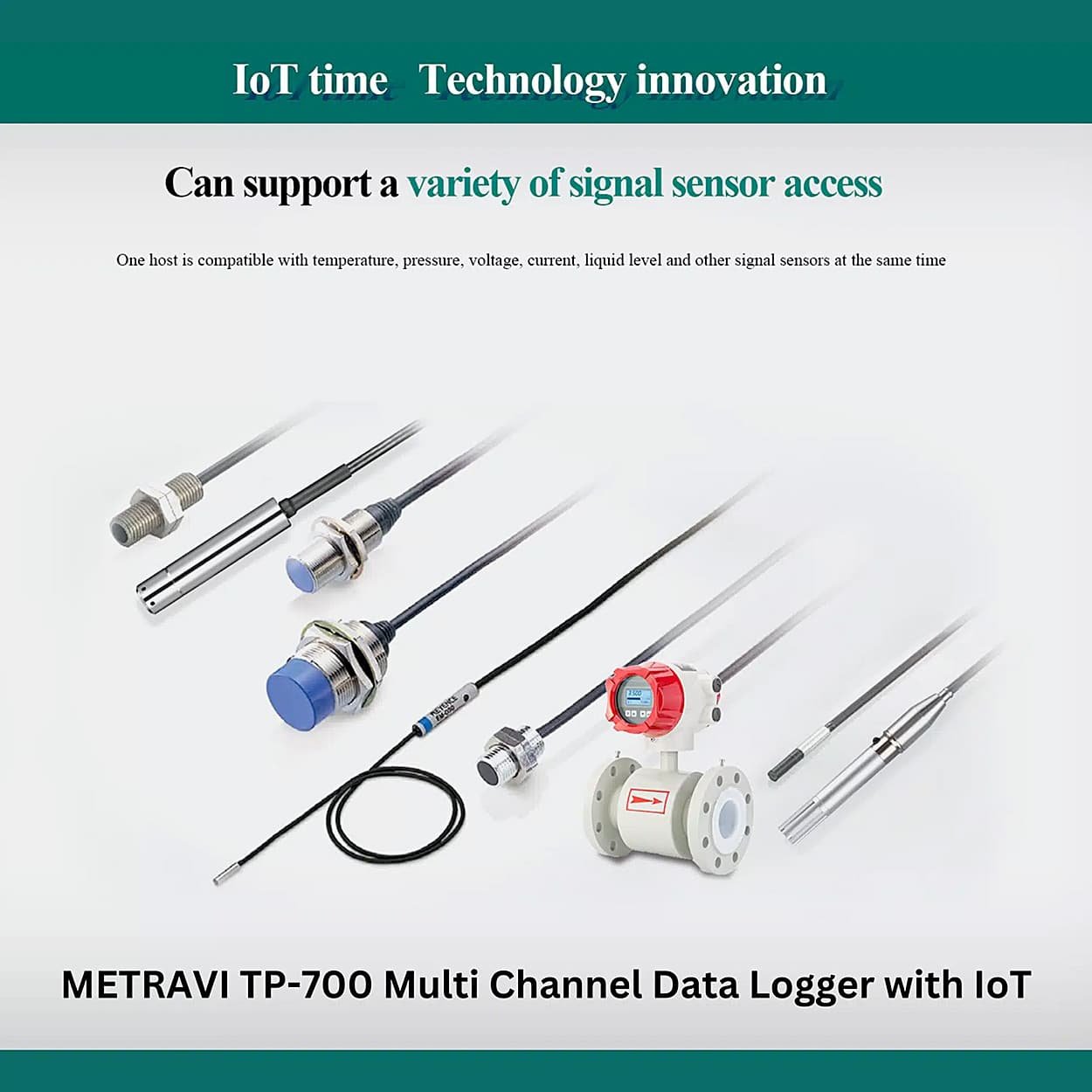 Metravi TP-700 100V - 240V AC / 12 - 25V DC Two Way Multi-Channel Data Logger With IoT