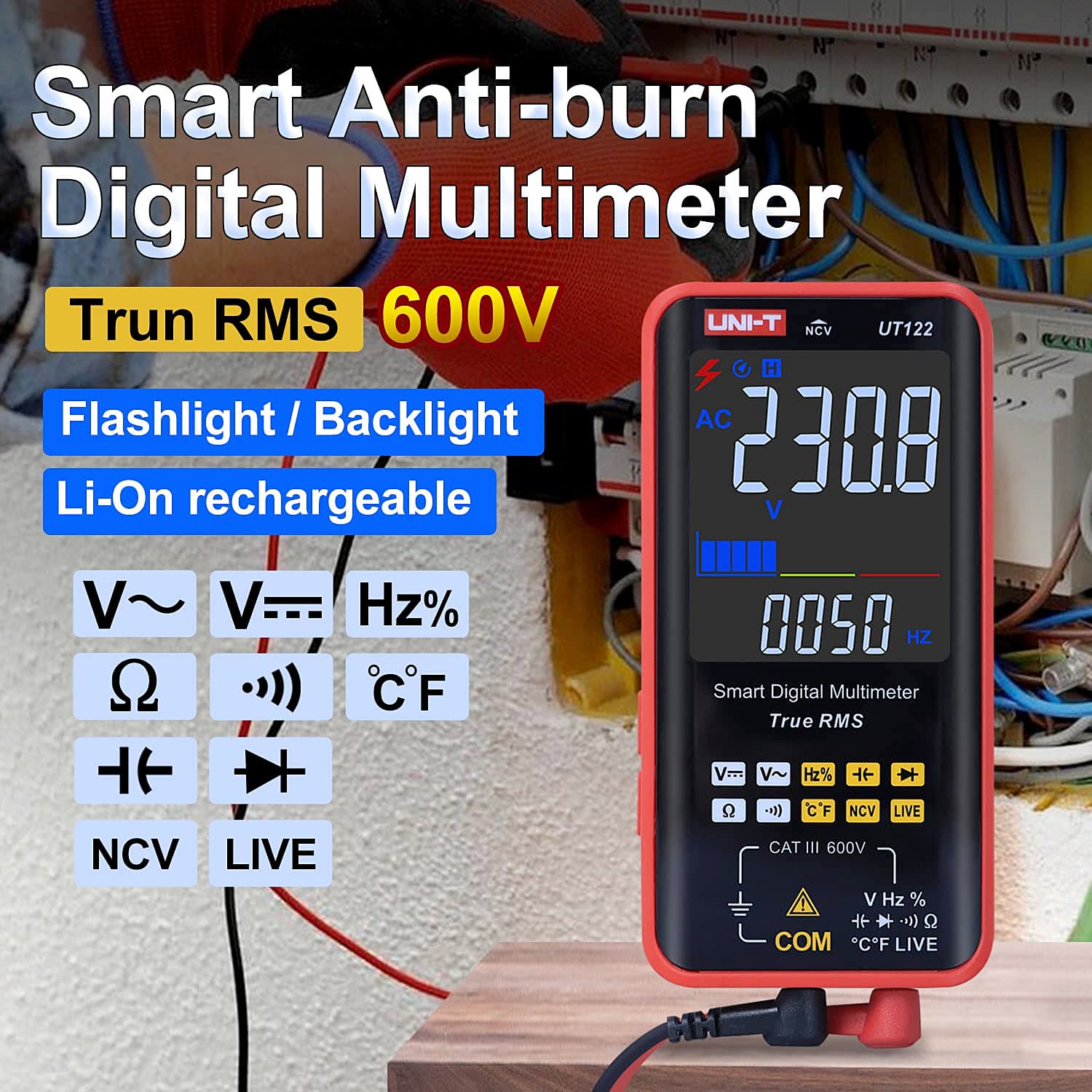 UNI-T UT122 6199 Count True RMS Smart Digital Multimeter
