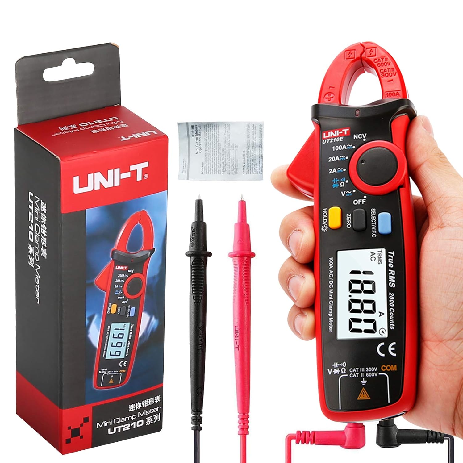 UNI-T UT210E Mini Digital Clamp Meter Handheld