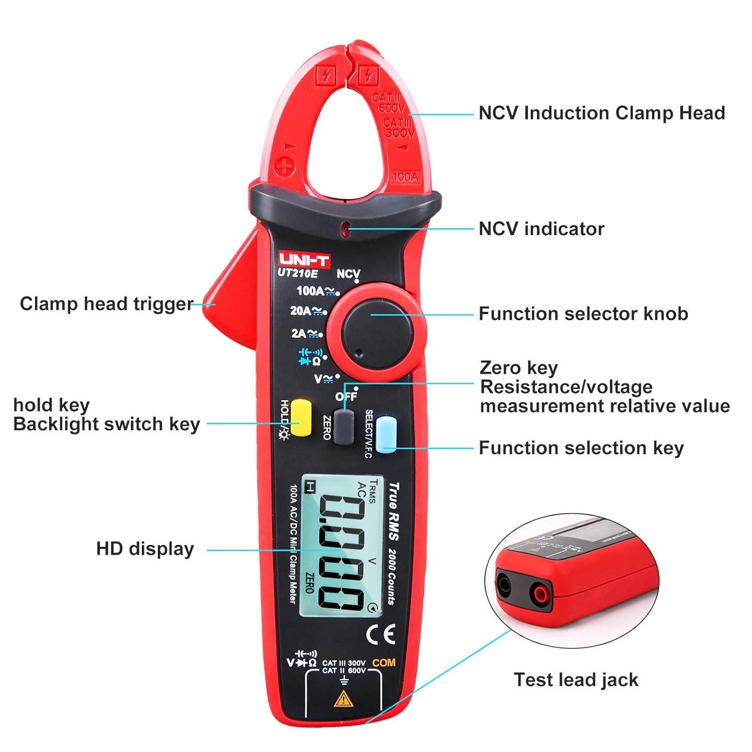 UNI-T UT210E Mini Digital Clamp Meter Handheld UNI-T UT210E Mini Digital Clamp Meter Handheld