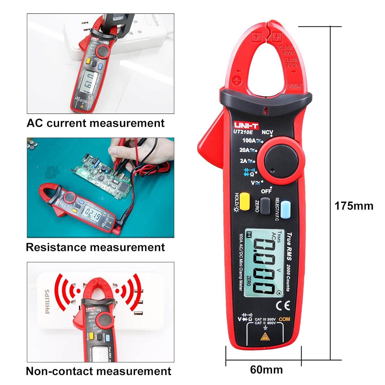 UNI-T UT210E Mini Digital Clamp Meter Handheld UNI-T UT210E Mini Digital Clamp Meter Handheld