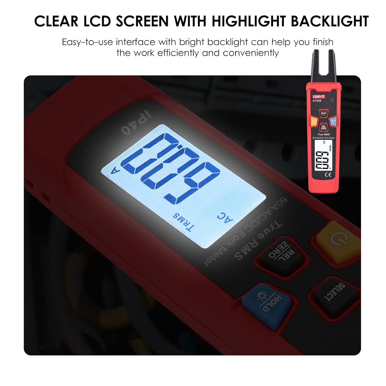 UNI-T UT256 60A AC/DC Fork Meter UNI-T UT256 60A AC/DC Fork Meter