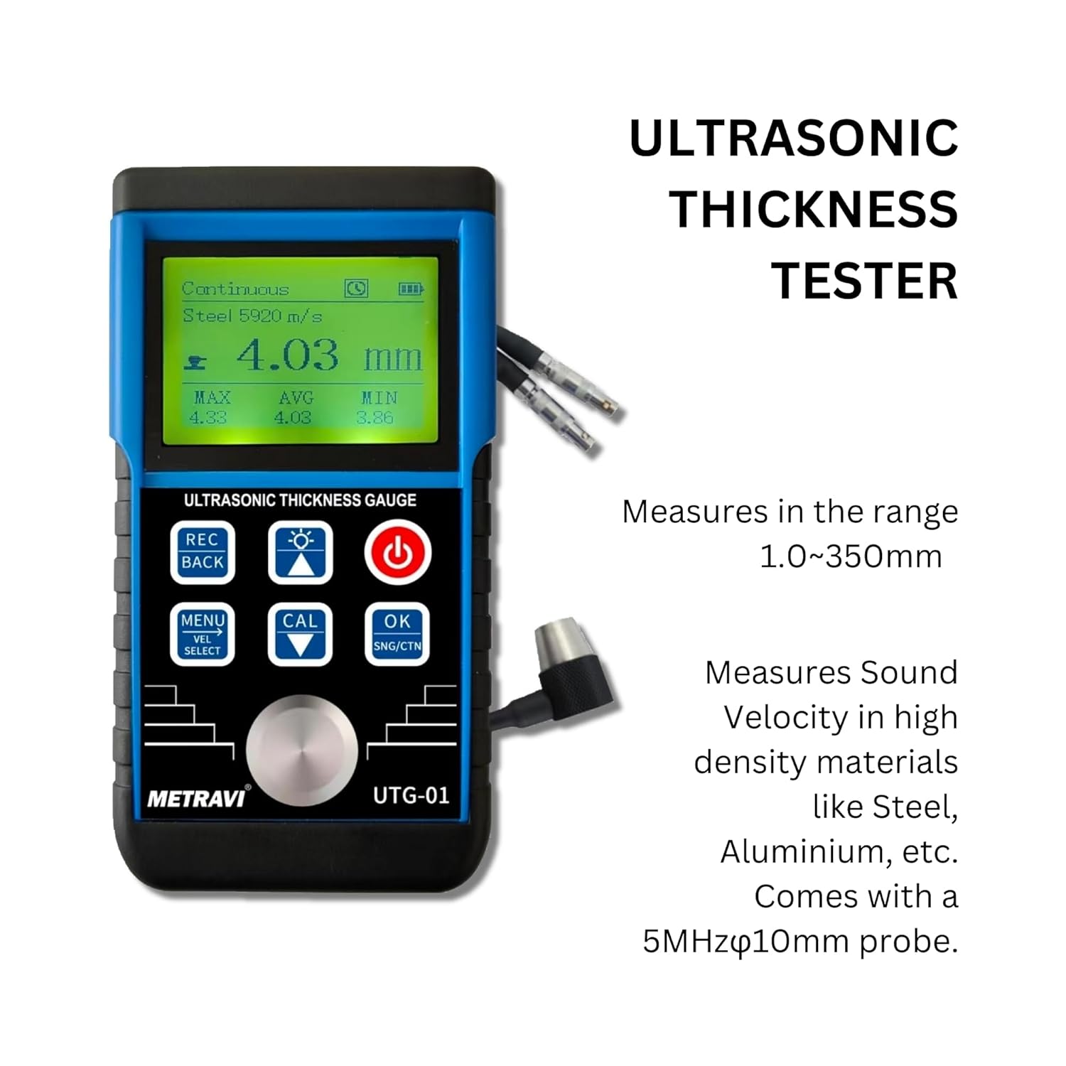 Metravi UTG-01 Ultrasonic Thickness Gauge