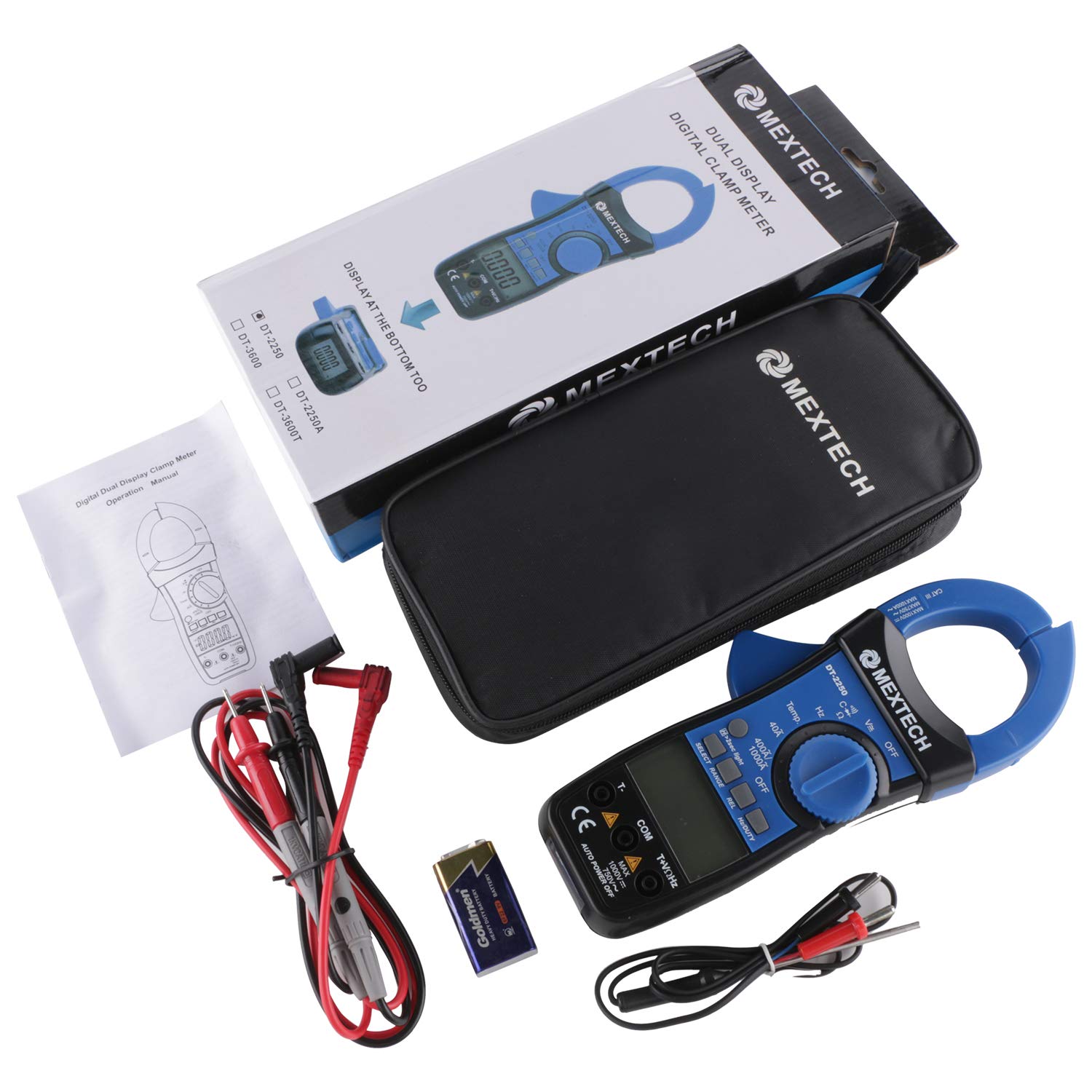 MEXTECH DT 2250 Digital Dual Display Clamp Meter