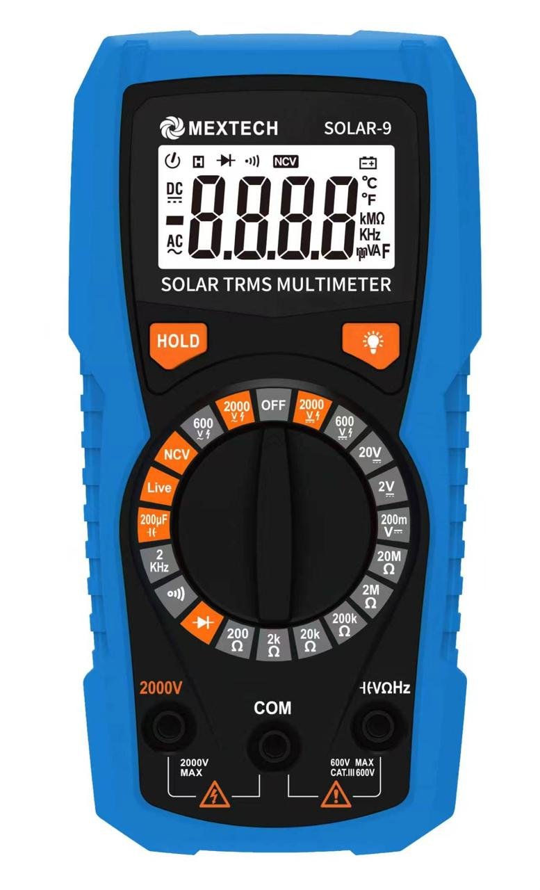 MEXTECH DIGITAL MULTIMETER SOLAR -9