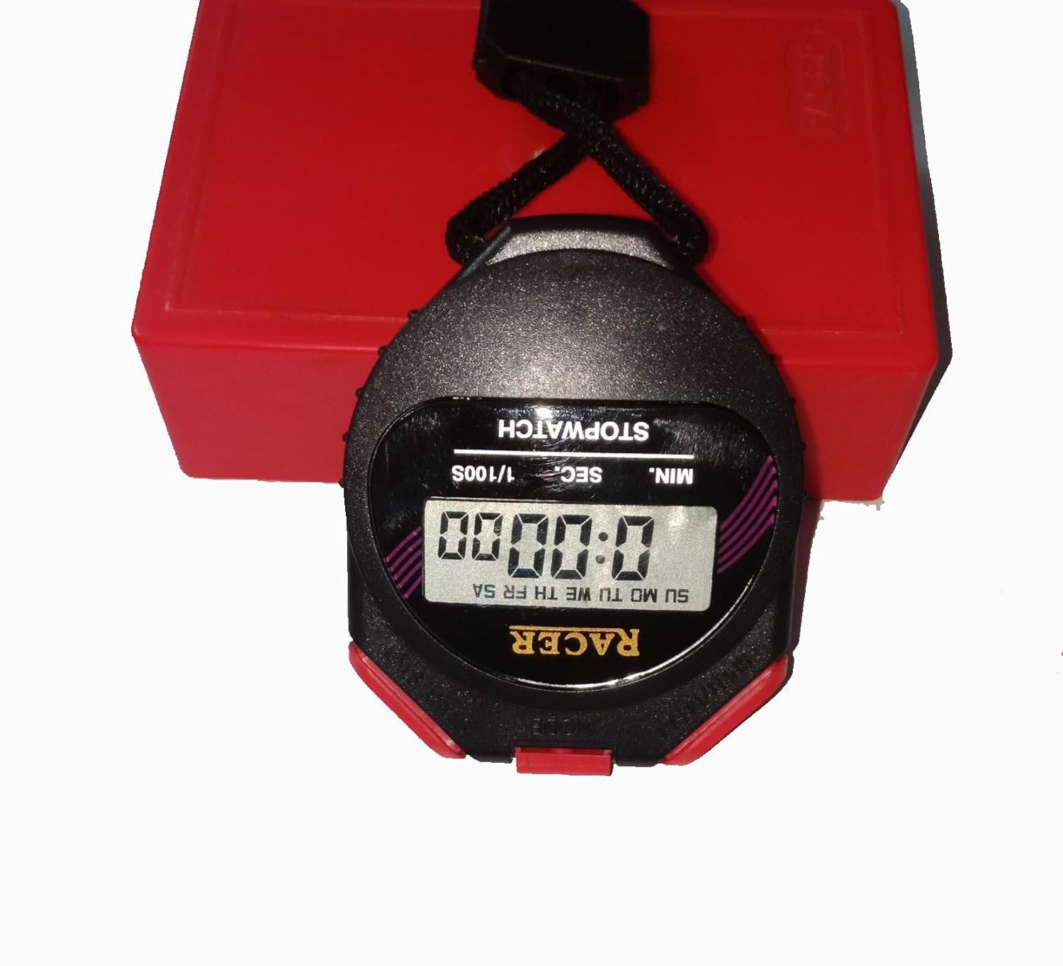 Racer Stopwatch Alarm Clock with Black Color