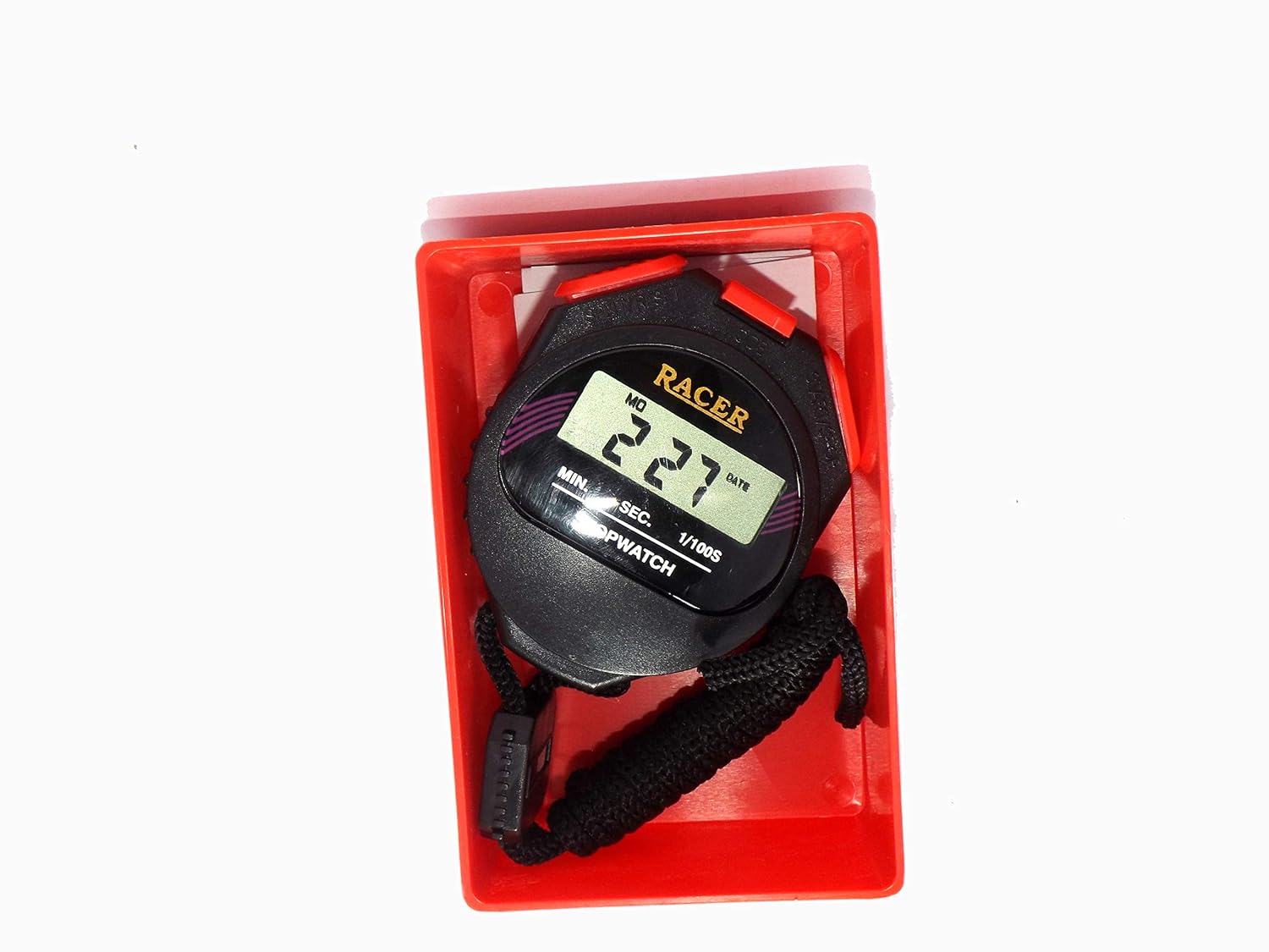 Racer Stopwatch Alarm Clock with Black Color